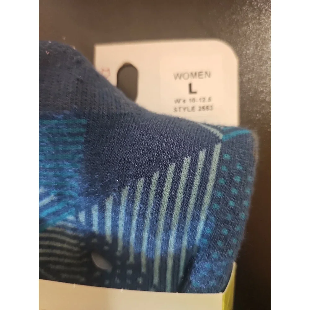 Fox River socks large LG L Laurel Crew Blue Merino Wool Stripe Striped Stripes